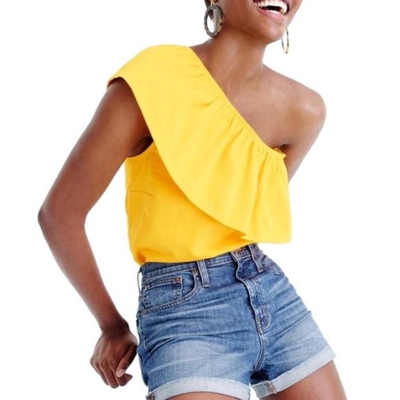 J. Crew Tops - Jcrew one shoulder gold top
